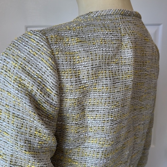 Rachel Roy Set Gray Ribbed Tank w/ Tweed Skirt Dress & Zip Up Tweed Jacket S - Picture 8 of 16